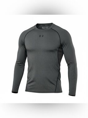 Under Armour Mens Size L Shirt Long Sleeve Compression Gym Running Training